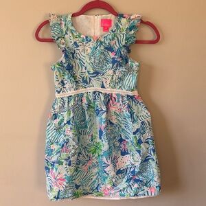 Lilly Pulitzer Tropical Blue and Pink Kids Dress